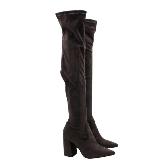 Steve Madden Womens Jacoby Pointed Toe Block Heel Over-the-Knee Boots - Picture 4 of 7
